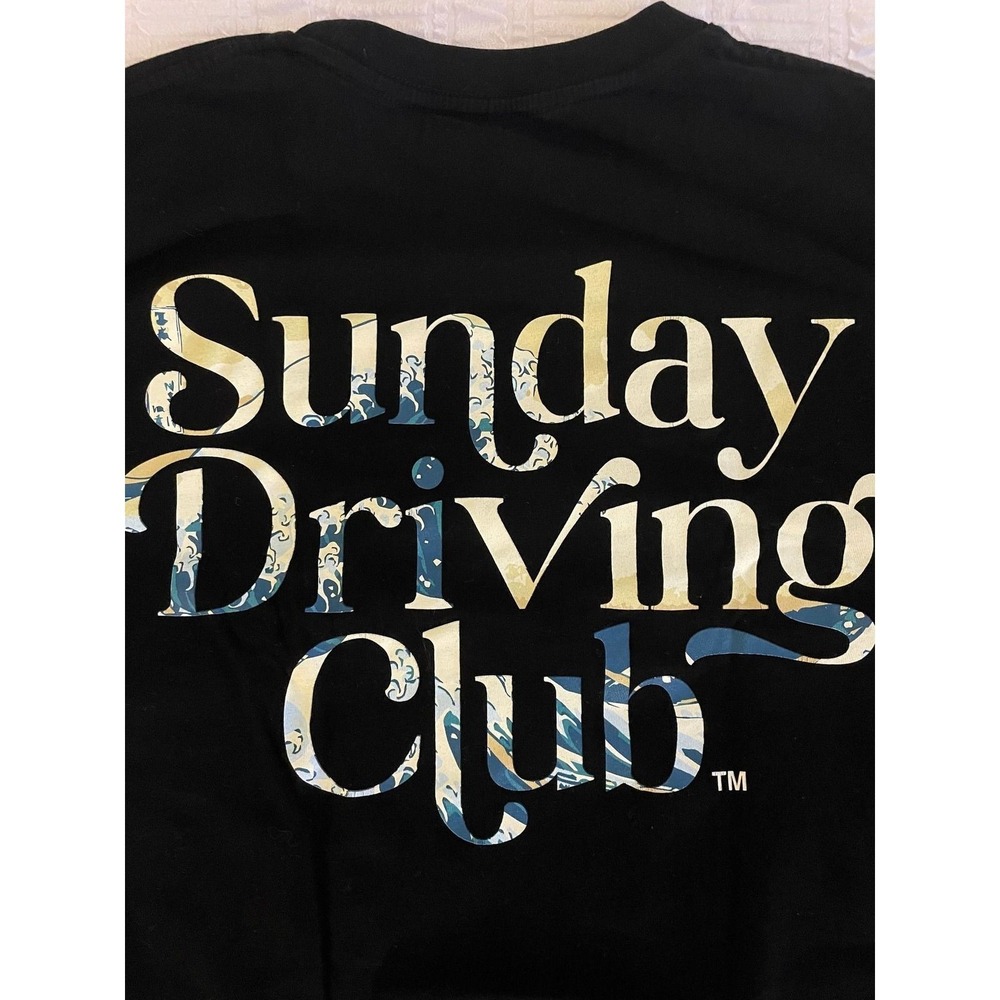 Sunday Driving Club T-Shirt Size Large Black Raciety Racing Society Tee W0046
